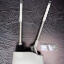 Cepillo y Churrusco Para Baño Mango en Acero