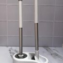 Cepillo y Churrusco Para Baño Mango en Acero