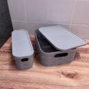 Organizador Plastico Con Tapa Rectangular 264X10X95Cm