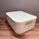 Organizador Plastico Con Tapa Cuadrado 28X21X10Cm