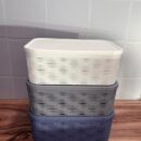 Organizador Plastico Con Tapa Cuadrado 28X21X10Cm