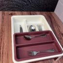 Organizador De Cubiertos Fino Accesorio Movible 32X24X6Cm