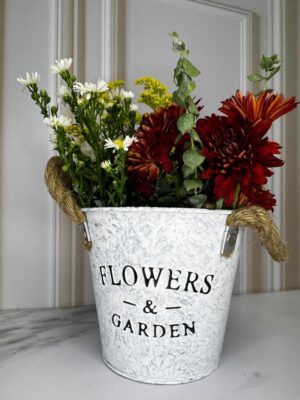 Florero Metalico Pequeño Eco 14X12Cm