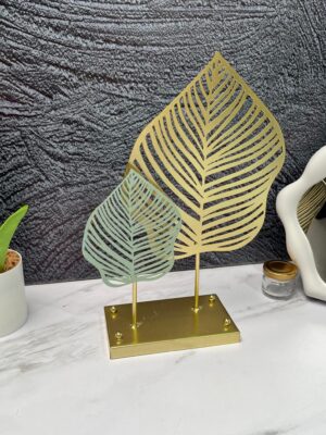 Decoracion 2 Hojas Metal 145X85X305Cm