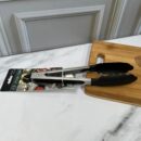 Pinzas Inoxidables Con Silicona Fina Metal/Silicona 26X4Cm