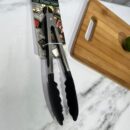 Pinzas Inoxidables Con Silicona Fina Metal/Silicona 26X4Cm