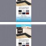 Set de 2 tapetes acolchados de PVC: Duraderos, antideslizantes y fáciles de limpiar. Perfectos para la cocina o cualquier espacio.