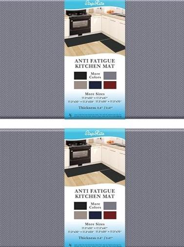 Set de 2 tapetes acolchados de PVC: Duraderos, antideslizantes y fáciles de limpiar. Perfectos para la cocina o cualquier espacio.