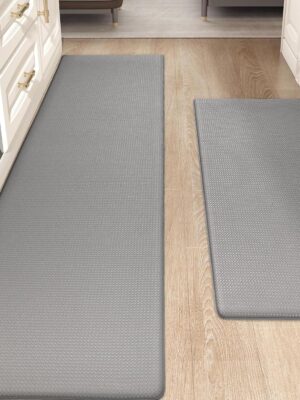 Set de 2 tapetes acolchados de PVC: Duraderos, antideslizantes y fáciles de limpiar. Perfectos para la cocina o cualquier espacio.
