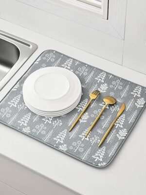 Tapete escurridor absorbente de cocina acolchado