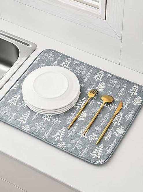 Tapete escurridor absorbente de cocina acolchado