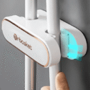 Organizador De Escobas Con Chupa Ultra Pegado Negro Con Dorado 145X45X7Cm