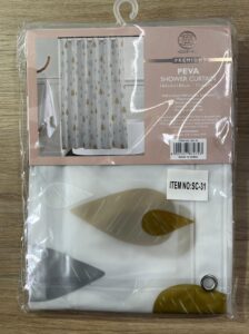 Cortina Para Baño en PEVA Diseños Dorados