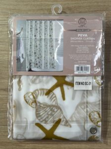 Cortina Para Baño en PEVA Diseños Dorados