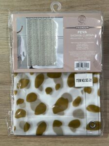 Cortina Para Baño en PEVA Diseños Dorados