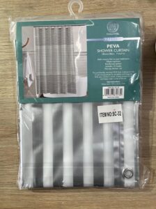 Cortina Para Baño en PEVA Diseños plateados