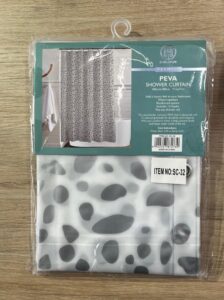 Cortina Para Baño en PEVA Diseños plateados