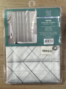 Cortina Para Baño en PEVA Diseños plateados