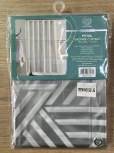 Cortina Para Baño en PEVA Diseños plateados