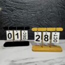 Decoracion Calendario Metal/Madera/Papel 20X8X15Cm