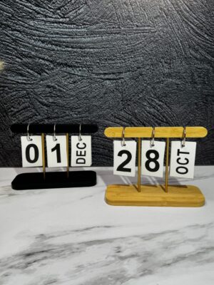 Decoracion Calendario Metal/Madera/Papel 20X8X15Cm