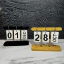 Decoracion Calendario Metal/Madera/Papel 20X8X15Cm