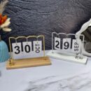 Decoracion Calendario Metal/Madera/Papel 24X85X17Cm