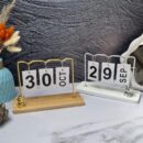 Decoracion Calendario Metal/Madera/Papel 24X85X17Cm