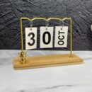 Decoracion Calendario Metal/Madera/Papel 24X85X17Cm