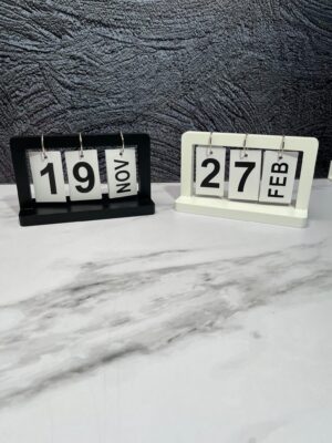 Decoracion Calendario Metal/Madera/Papel 195X8X12Cm
