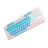 Teclado Luminico Gamer Blanco con azul