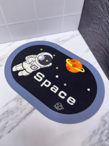 TPN015 Tapete antideslizante neopreno ovalado diferentes estampados.