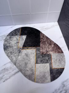 TPN016 Tapete antideslizante neopreno ovalado diferentes estampados.