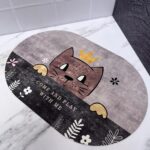 TPN017 Tapete antideslizante neopreno ovalado diferentes estampados.