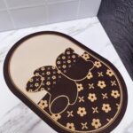 TPN018 Tapete antideslizante neopreno ovalado diferentes estampados.