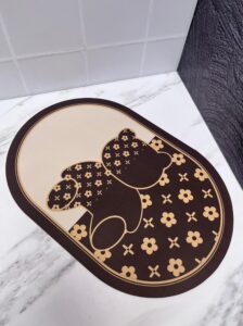 TPN018 Tapete antideslizante neopreno ovalado diferentes estampados.