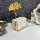 Decoracion Calendario Hojas Metal/Madera 12X197X6Cm