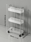 Organizador 3 Pisos Rectangular Con Ruedas 37X13X70Cm