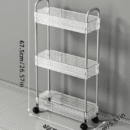 Organizador 3 Pisos Rectangular Con Ruedas 37X13X70Cm