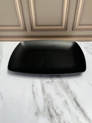 Bandeja Melanina Negra Caoba Rectangular