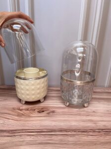 Organizador brochas de maquillaje giratorio