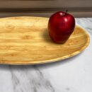 Bandeja Melanina Aspecto A Madera Ovalada