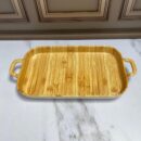 Bandeja Melanina Aspecto A Madera Rectangular