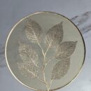 Individuales Oro Rosa Plata Hojas Pvc 38Cm