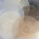 Individuales Oro Rosa Plata Hojas Pvc 38Cm