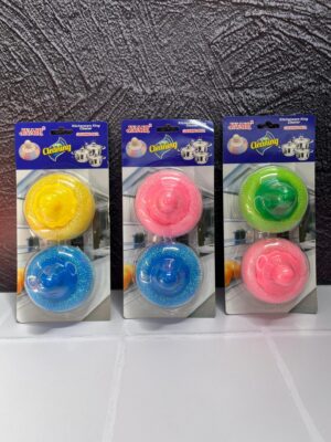 Esponja Con Mango Durable Fina Set X2 9X7Cm