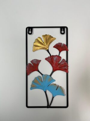 Decoracion Metalica Inoxidable hojas 3 colores 30X155Cm