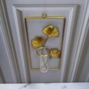 Decoracion Metalica Inoxidable florero de pared rectangular  30X155Cm