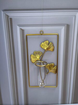 Decoracion Metalica Inoxidable florero de pared rectangular  30X155Cm