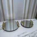 Set Bandejas Tipo Espejo X2 unidades Circulares